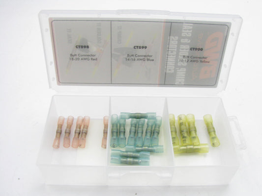 (3) Packs - BWD BWA26 Crimp, Solder & Seal Butt Connectors Terminals