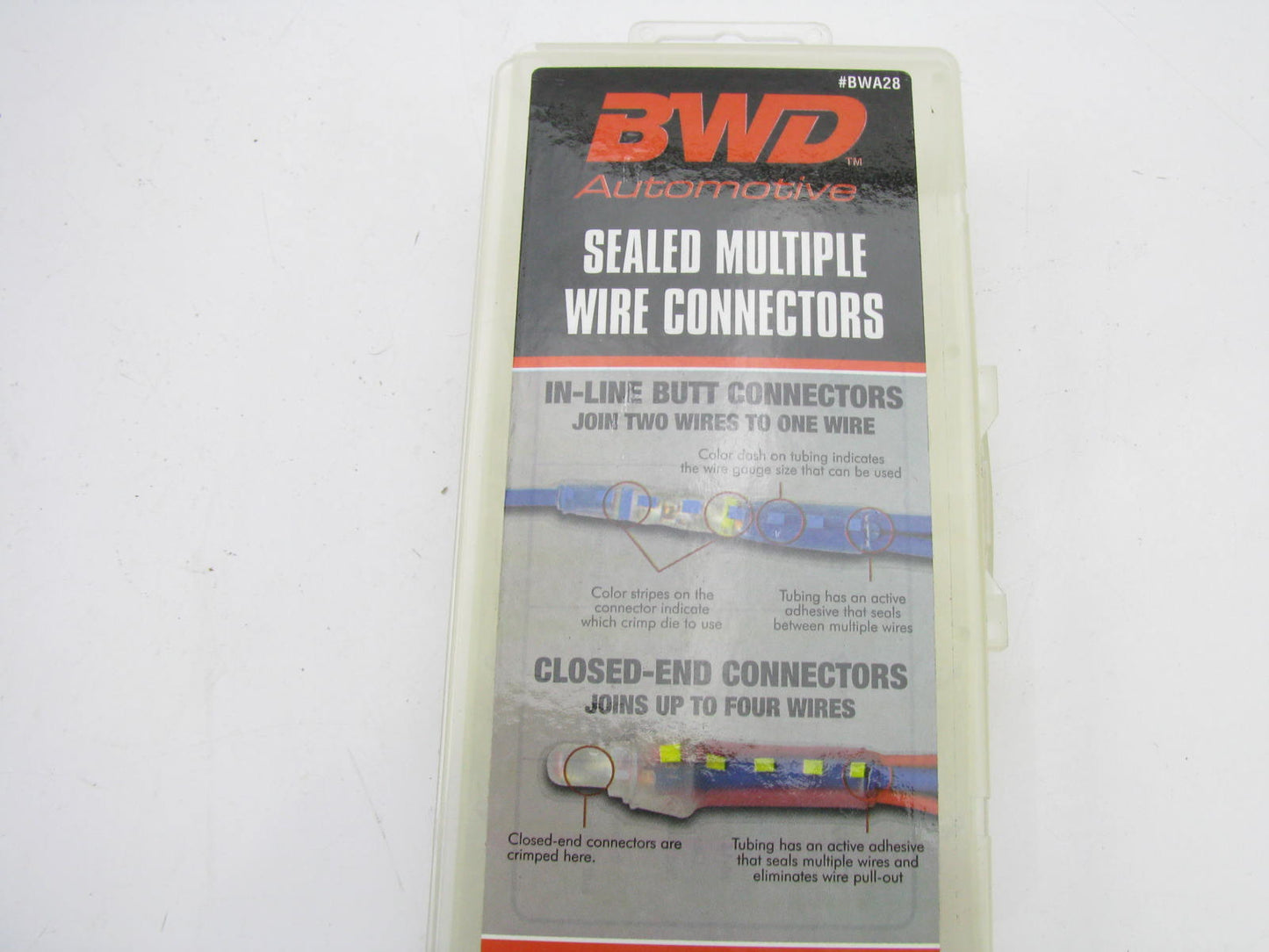 (3) Packs - BWD BWA28 Sealed Multiple Auto Wire Connectors: Closed End & Butt