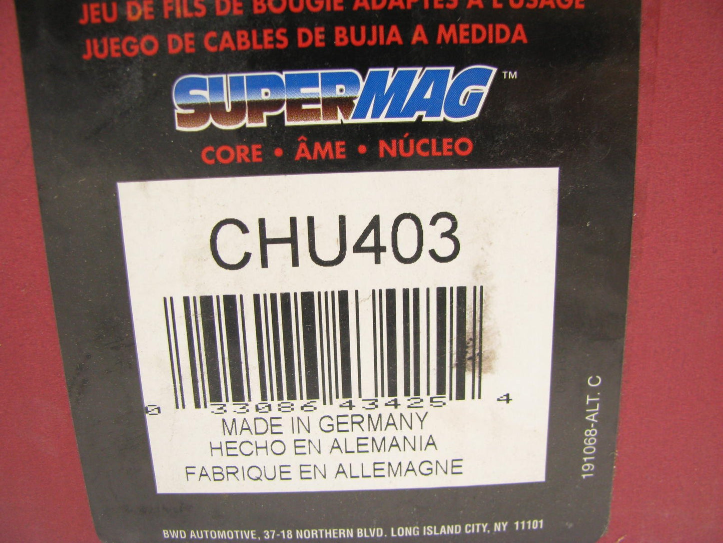 BWD CHU403 Ignition Spark Plug Wire Set for 1988-1989 Toyota Corolla 1.6L-L4