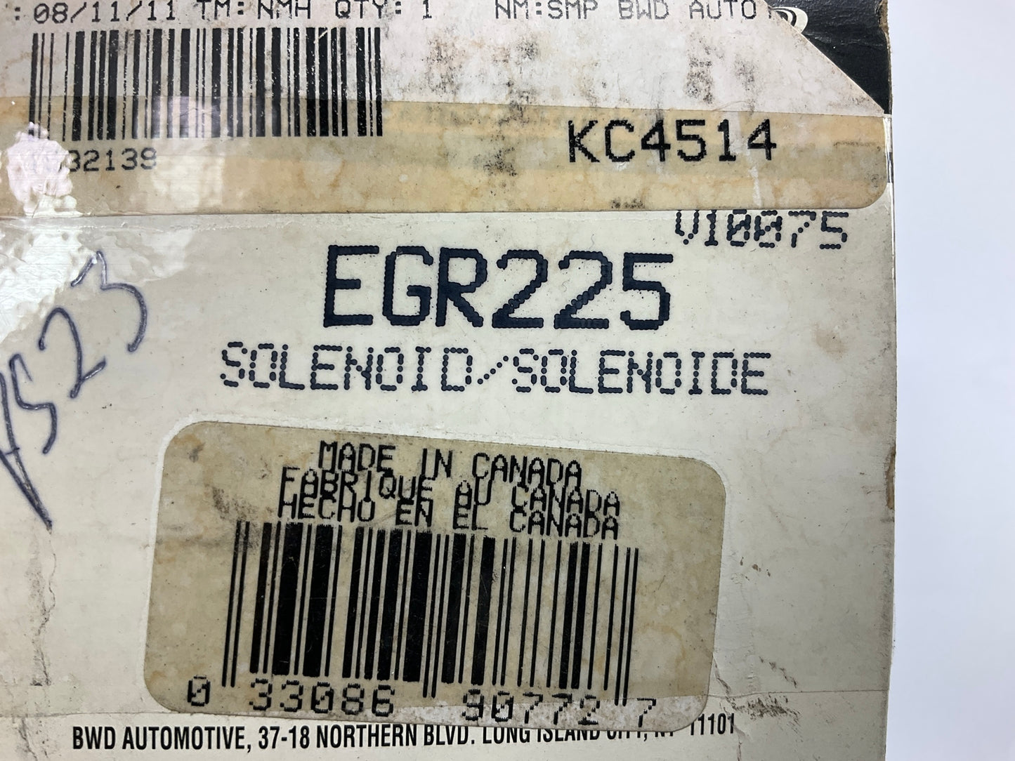 BWD EGR225 Exhaust Gas Recirculation (EGR) Valve Control