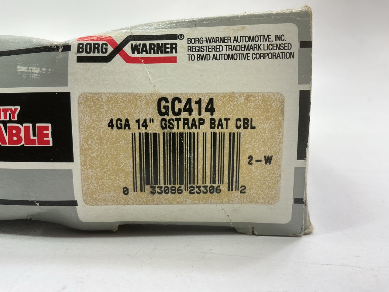 BWD GC413 Battery Cable Ground Strap, 4 Gauge , 14'' Long