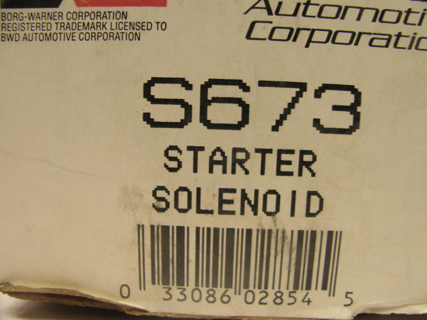 BWD S673 Starter Solenoid Switch