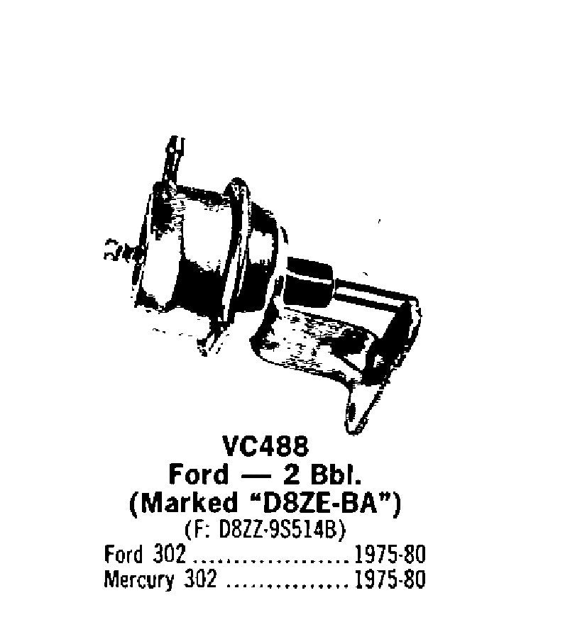 1975-1980 Ford Mercury 302 5.0L 2-BBL Carburetor Choke Pull-Off BWD VC488