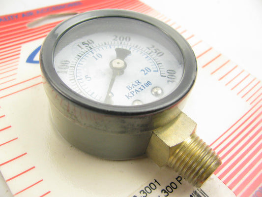 C-Aire 260-3001 300 PSI Bottom Mount Tank Air Pressure Gauge 1/4'' NPT