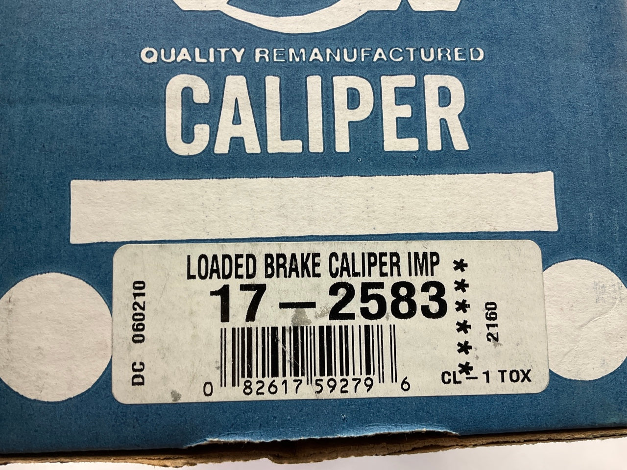 REMAN. C&W 17-2583 Rear Left Brake Caliper