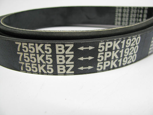 Cadna 5PK1920 Serpentine Belt - 0.69'' X 76.00'' - 5 Ribs