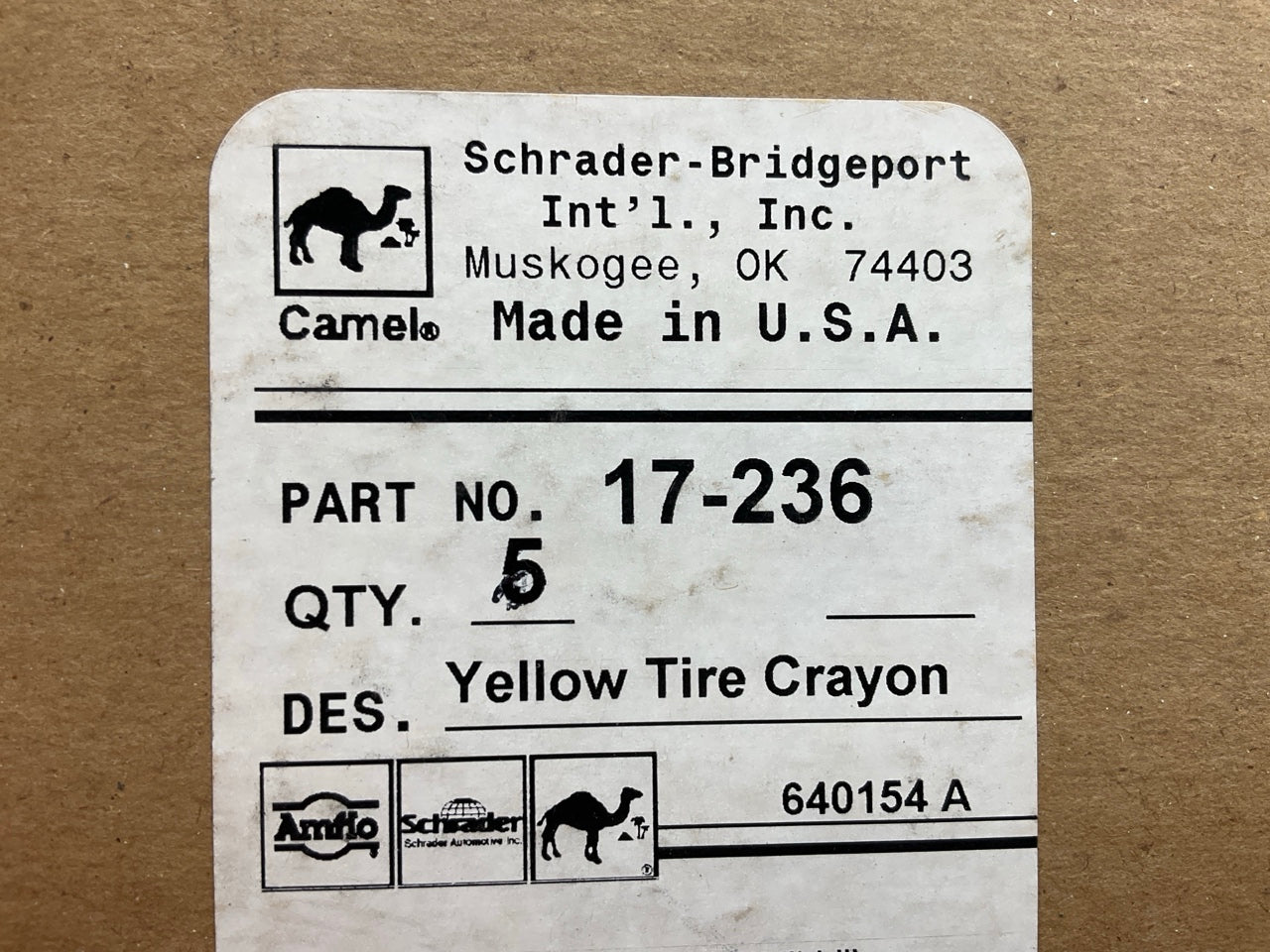 (12) Camel 17-236 Tire Crayon, Yellow