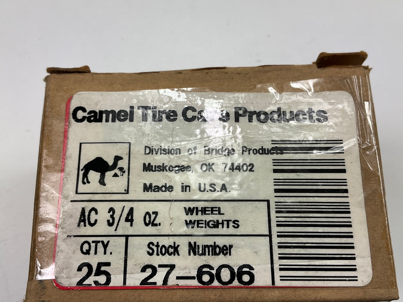 Camel 27-606 Clip-on ''AL'' Aluminum Wheel Weights, 3/4 Oz (0.75oz), Pack Of 25