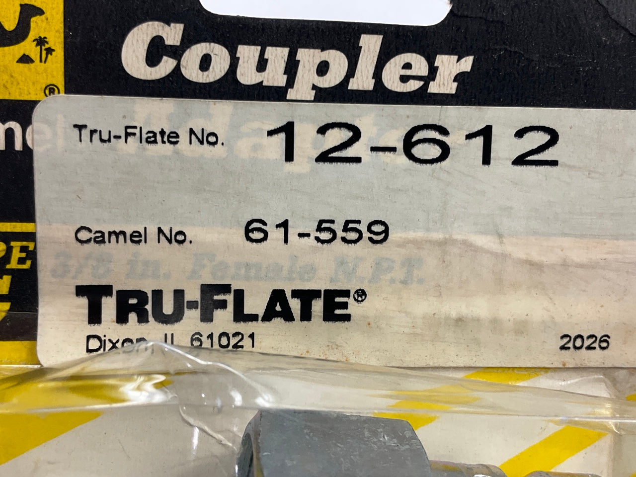 Camel 61-559 3/8'' T-style Tru-Flate Type Air Tool Coupler Adapter Plug 12-612