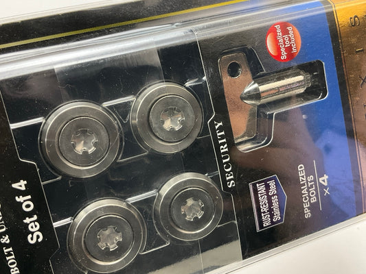Car Mate LS317A Flat Security License Plate Frame Bolts With Key To Open