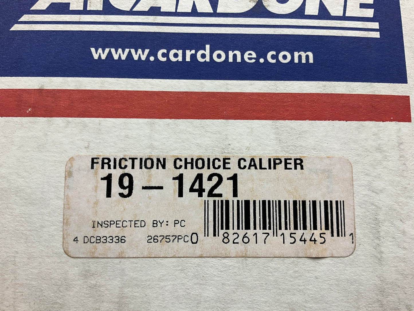 REMAN. Cardone 19-1421 Front Left Brake Caliper For 1990 Geo Prizm
