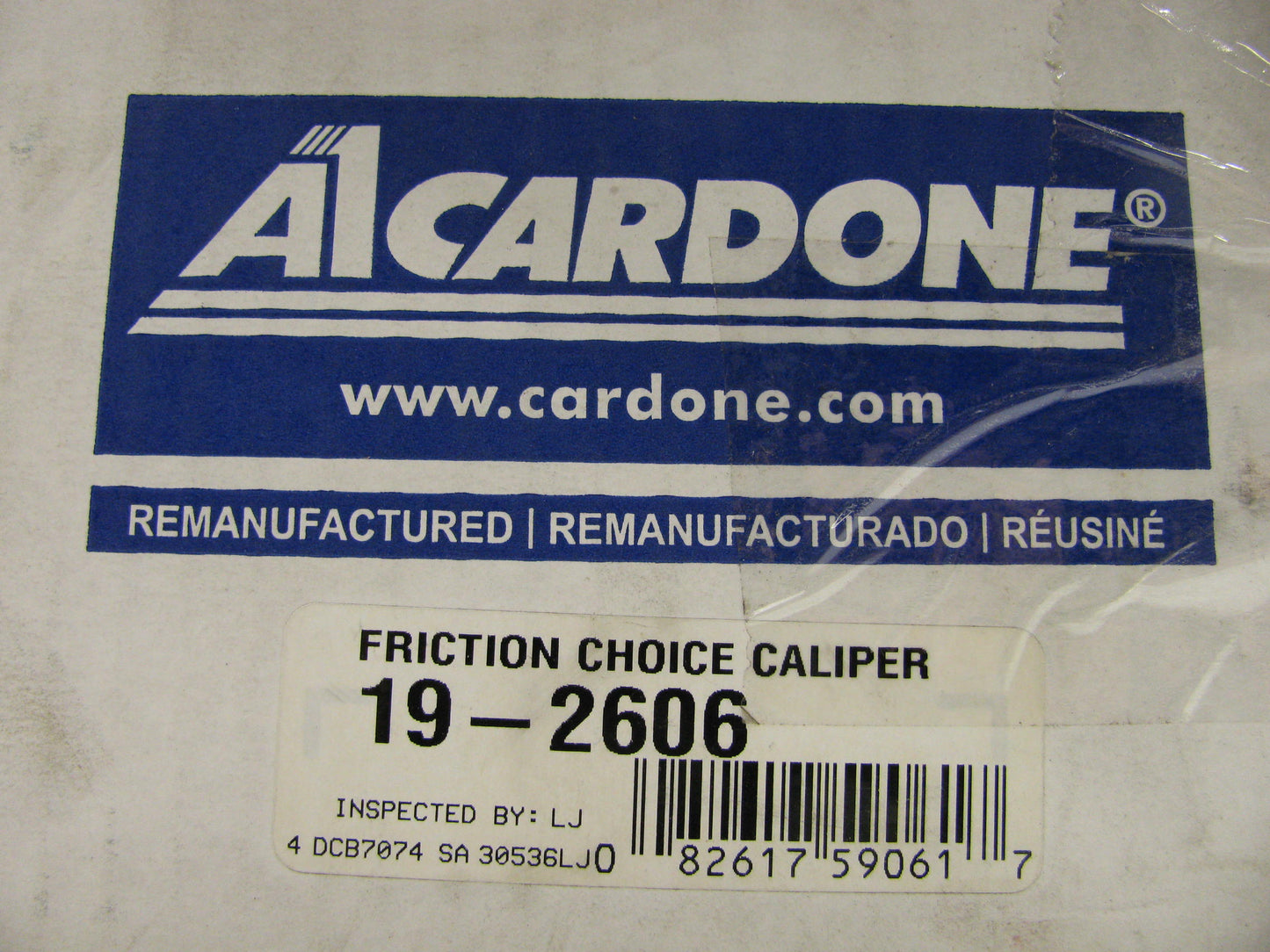 REMAN - Cardone 19-2606 FRONT LEFT Disc Brake Caliper