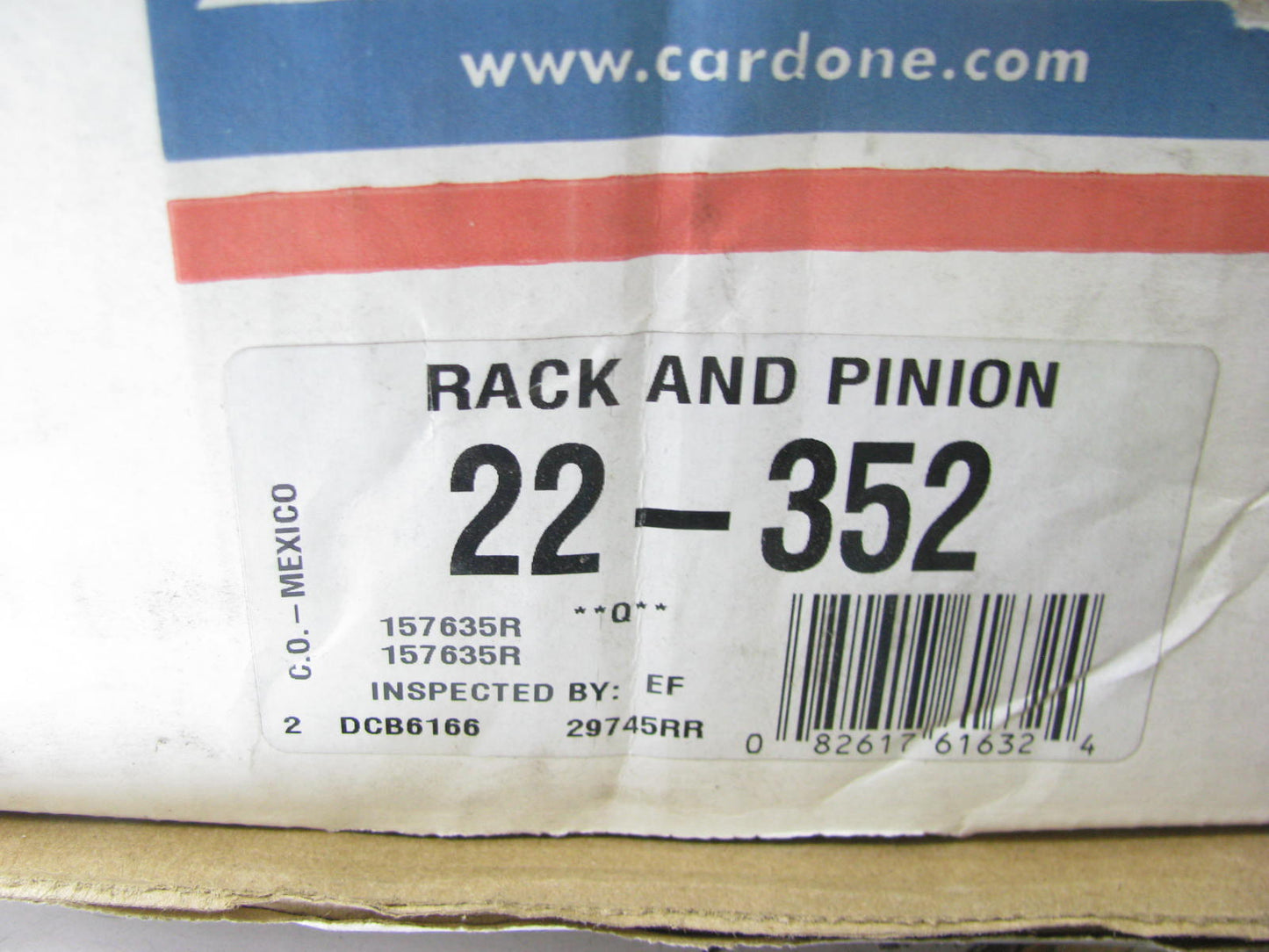 Cardone 22-352 Reman Steering Rack And Pinion Complete Unit