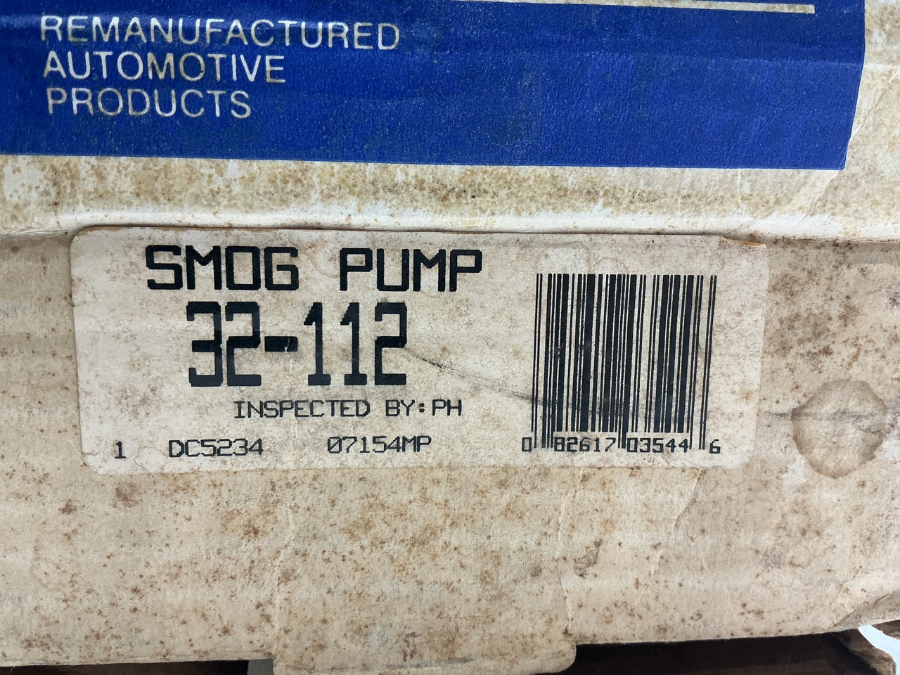 REMAN. Cardone 32-112 Smog/Air Pump Secondary Air Injection Pump