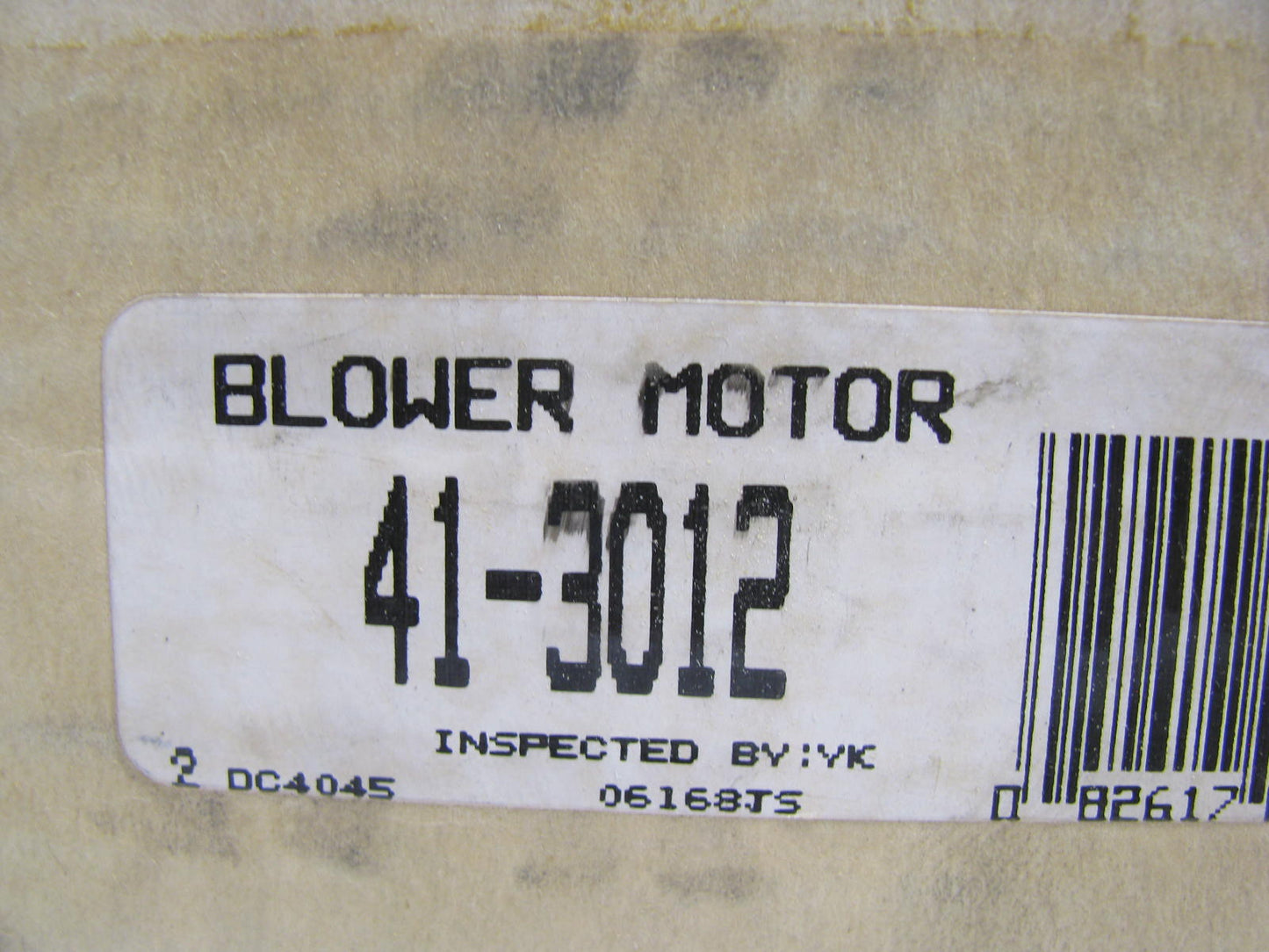 HVAC Blower Motor Cardone 41-3012 Reman
