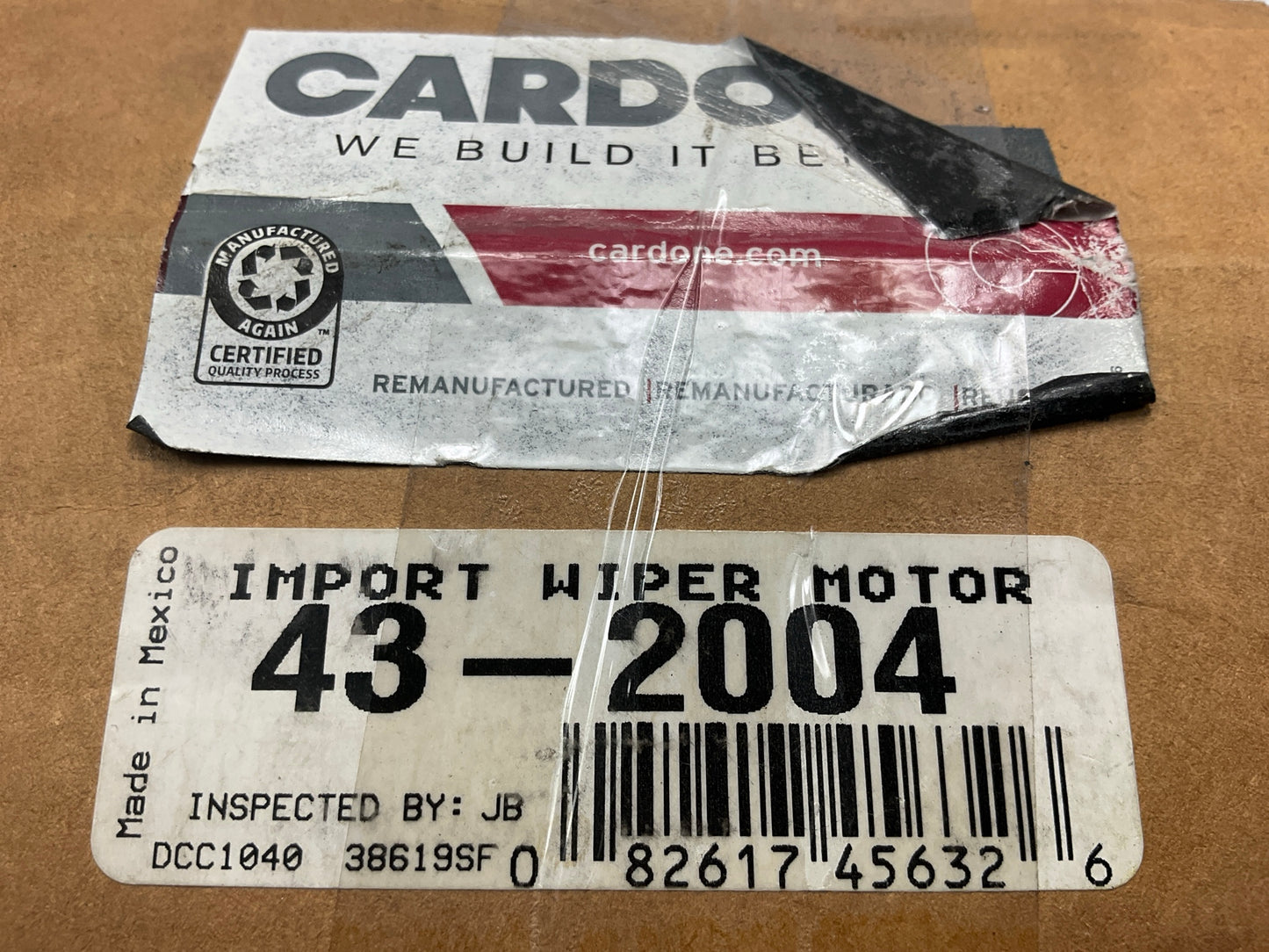 REMAN Cardone 43-2004 Windshield Wiper Motor