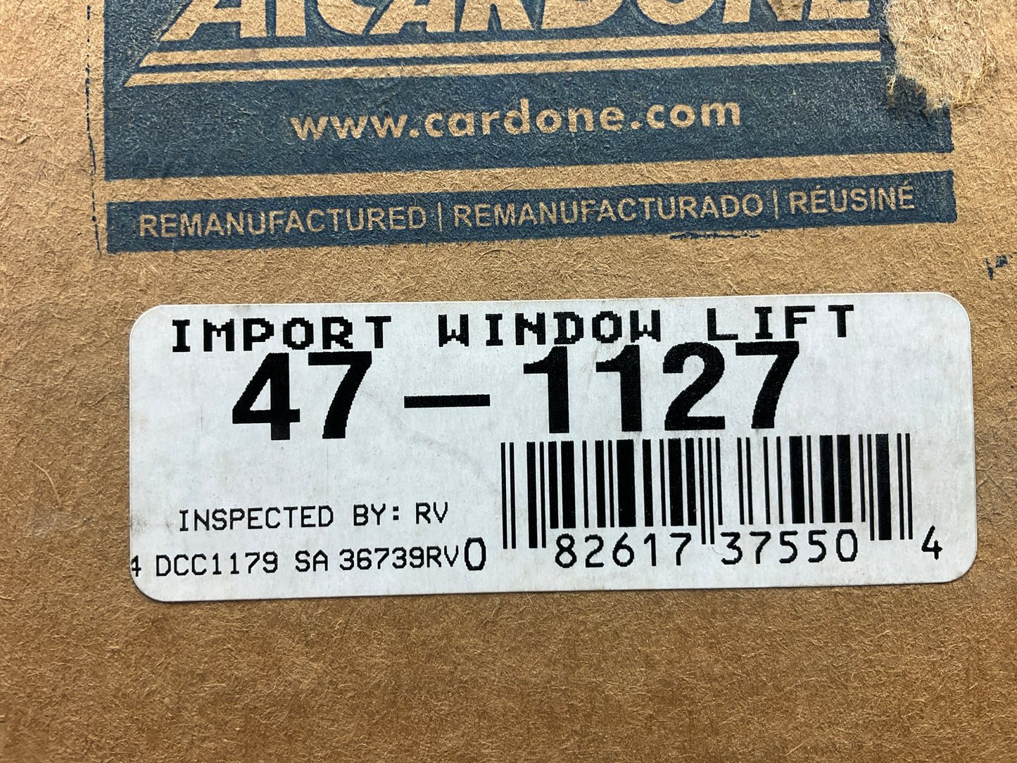 REMAN. Cardone 47-1127 Rear Left Drivers Side Power Window Motor