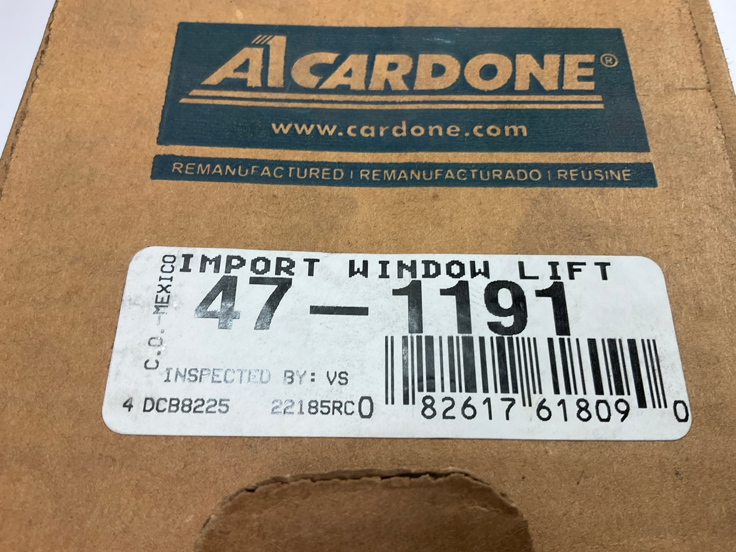 REMAN. Cardone 47-1191 Power Window Motor