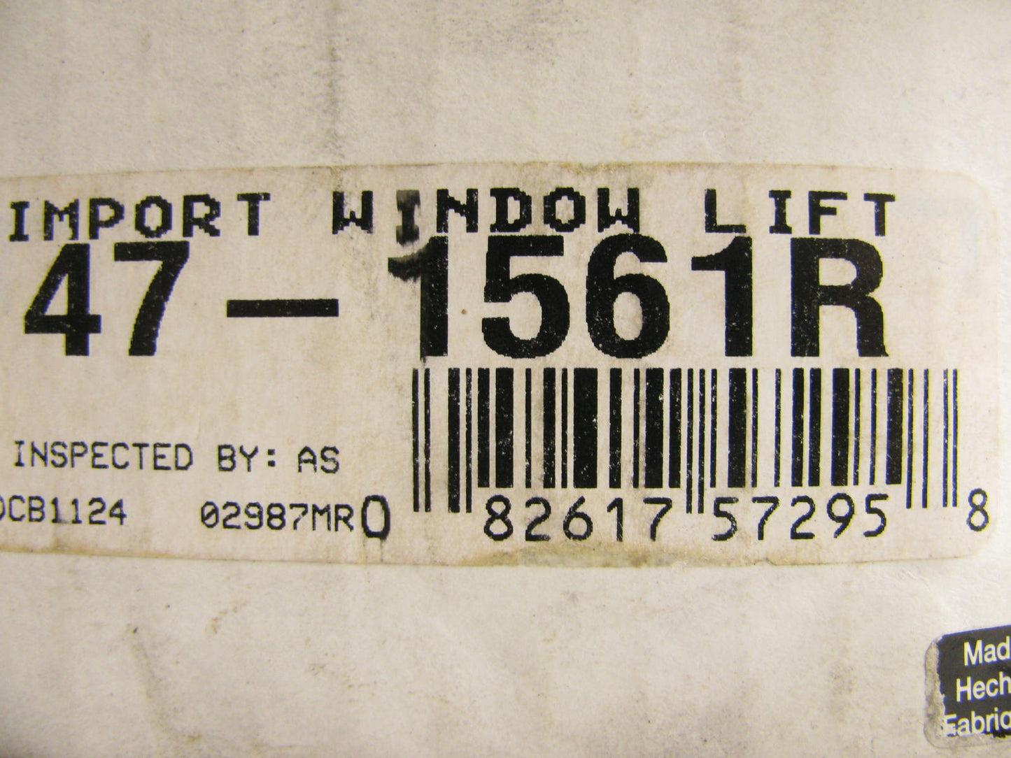 1994-1997 Honda Accord Reman Power Window Motor & Regulator - Front Right R.H.
