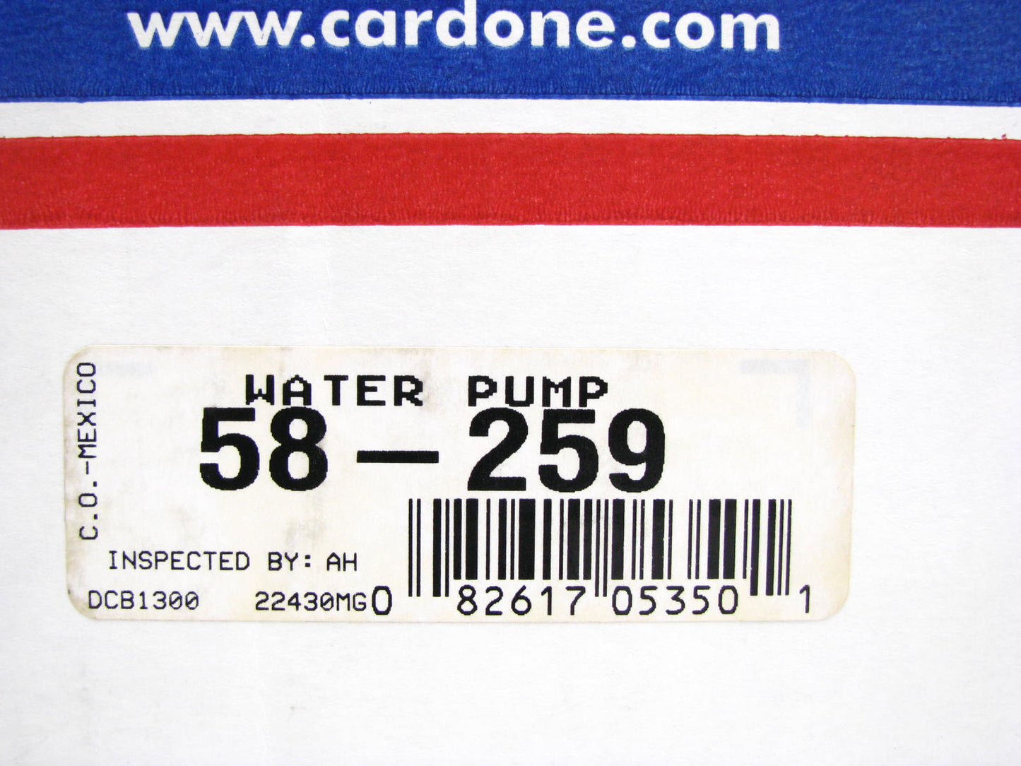 REMAN. Cardone 58-259 Water Pump OEM Ford 300 4.9L I6 # D2TE-8505-AA