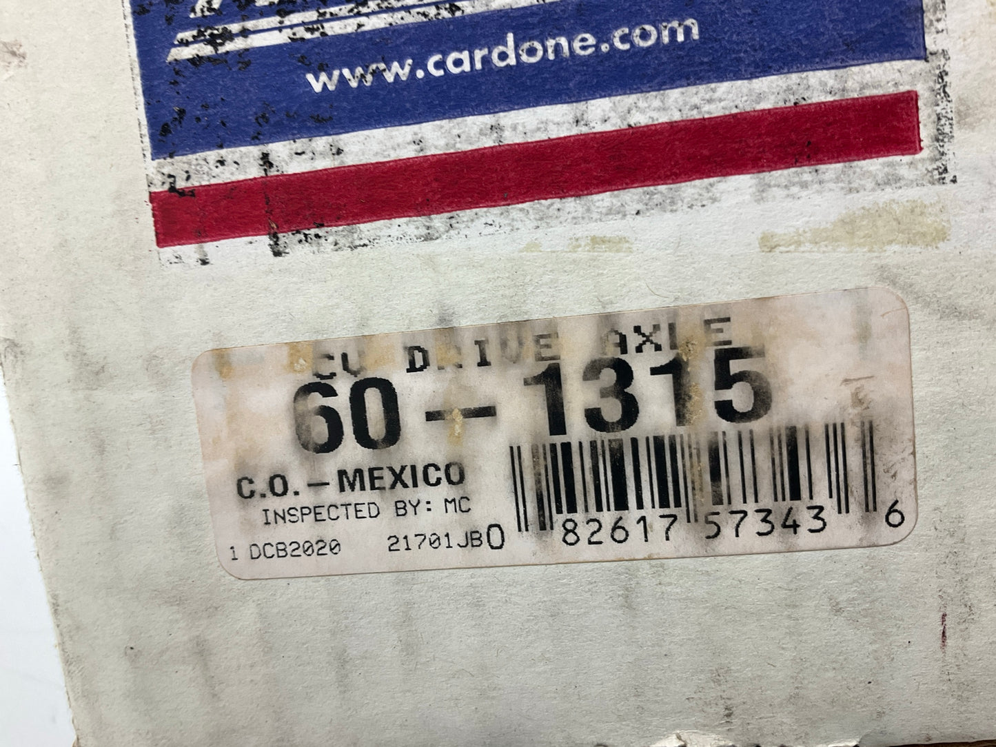 REMAN. Cardone 60-1315 Front Right CV Axle - 1998-2001 Chevy Metro, 95-01 Swift