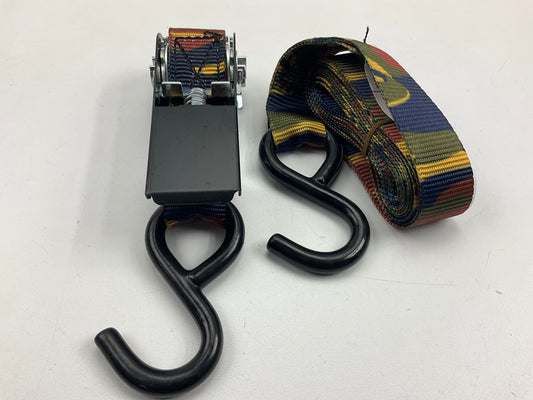 Cargoloc 32573 8' Ratchet Tie Down Straps W/ Coated S Hooks - 1000lbs