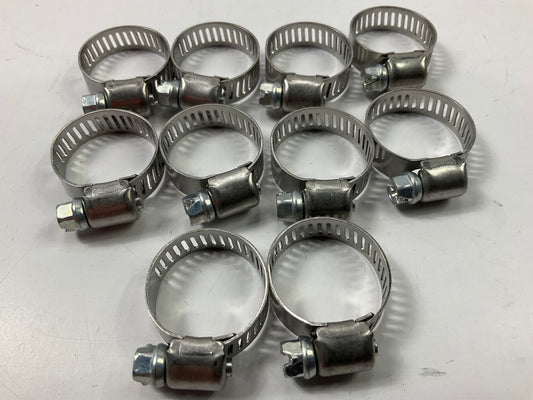 (10) Carquest 1003 Hose Clamps, 5/16''-7/8'' Clamping Diameter, Size 6