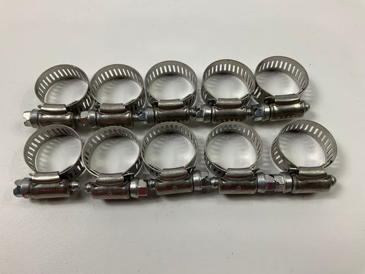 (10) Carquest 1010 Hose Clamps - Clamping Range Diameter: 1/2'' - 1-1/8''