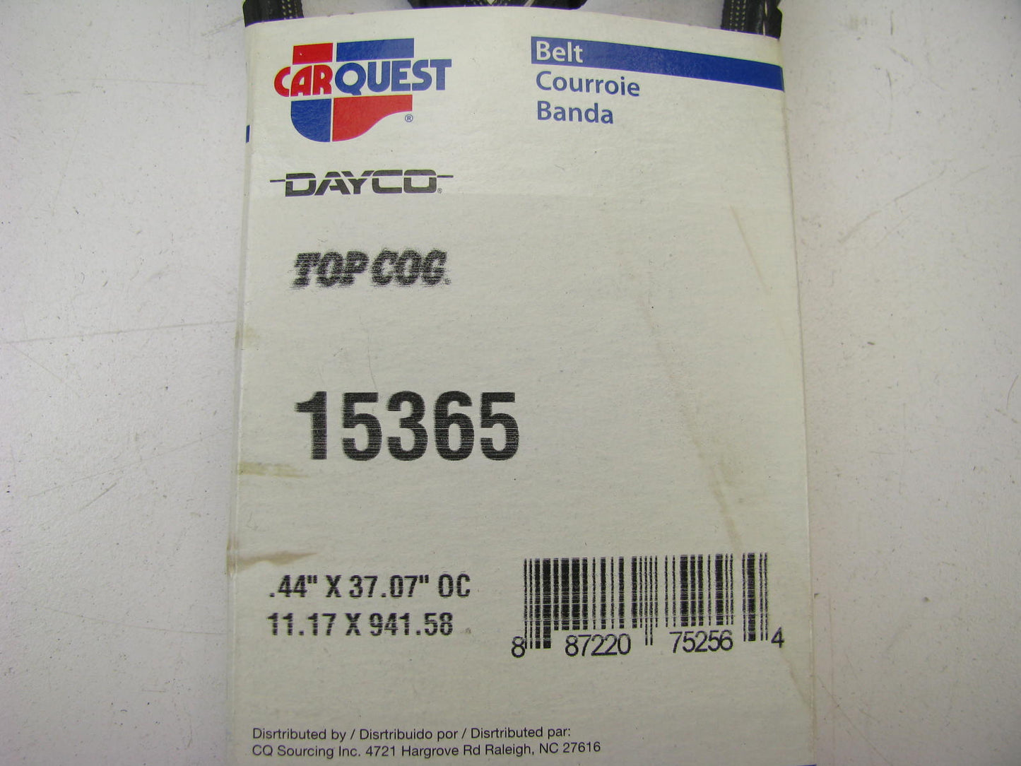 Carquest 15365 Accessory Drive Belt - 3/8'' X 37-1/8''