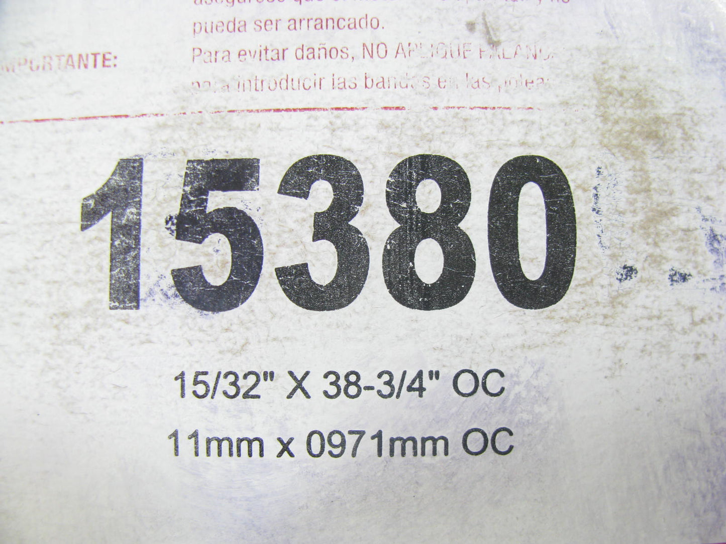 Carquest 15380 Accessory Drive Belt - 0.44'' X 38.00'' - 36 Degree