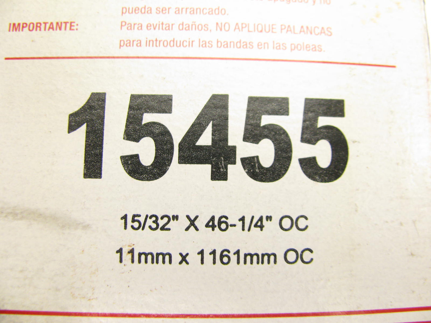 Carquest 15455 Accessory Drive Belt - 15/32'' X 46-1/4'' OC