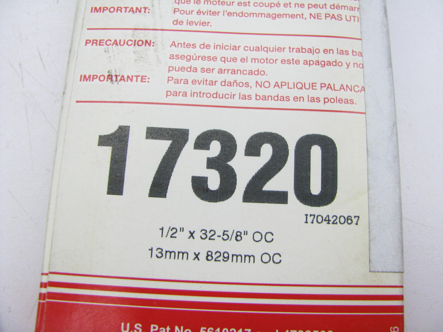Carquest 17320 Accessory Drive Belt - 0.53'' X 32.00'' - 36 Degree