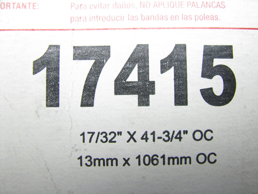 Carquest 17415 Accessory Drive Belt - 0.53'' X 41.50'' - 36 Degree