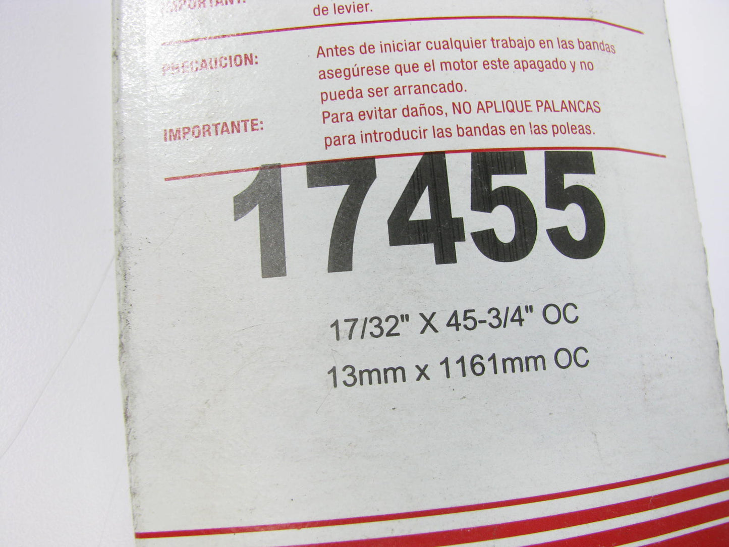 Carquest 17455 Accessory Drive Belt - 0.53'' X 45.50'' - 36 Degree