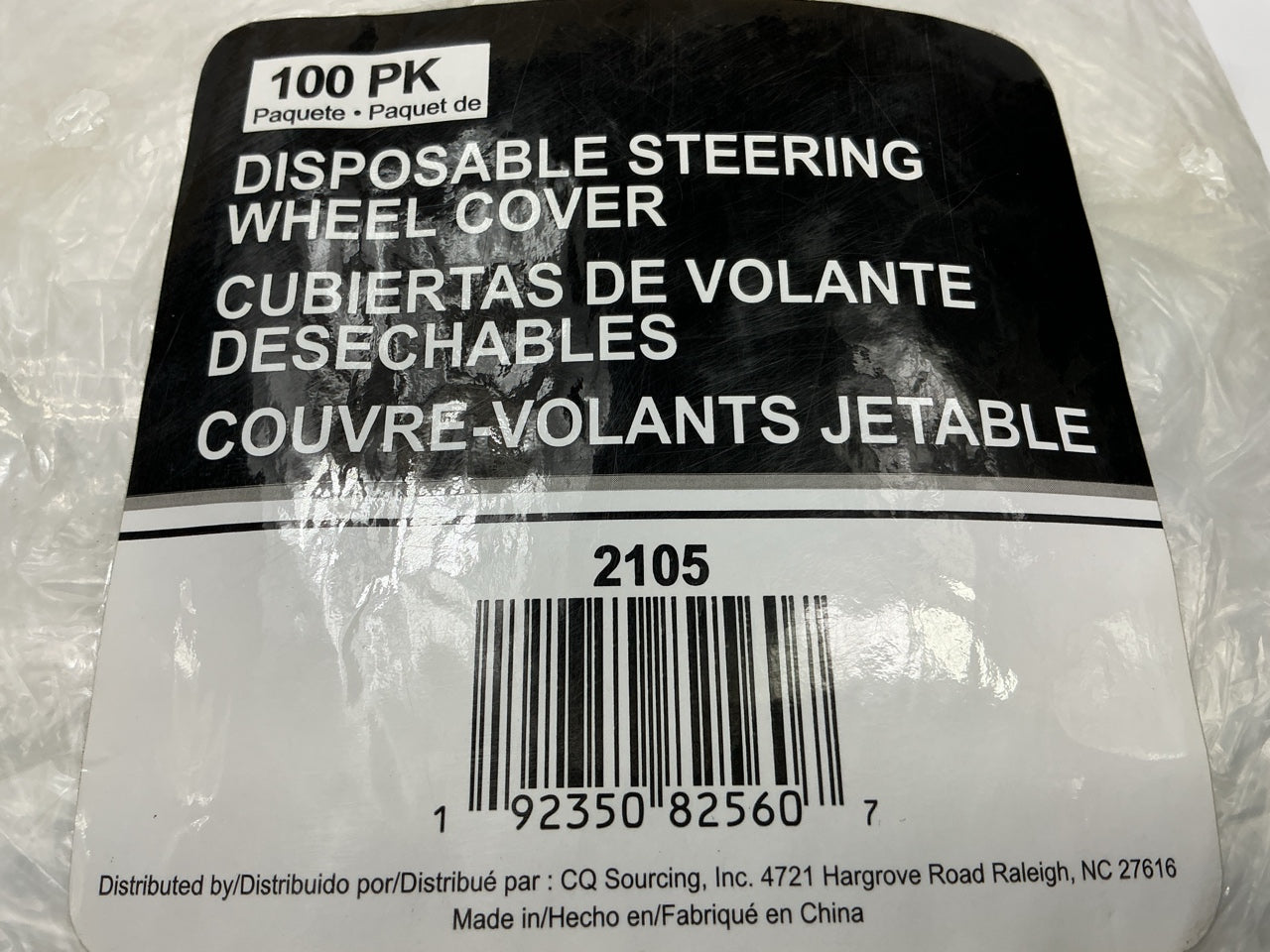 Carquest Steering Wheel Protector Clear Plastic Cover Disposable Pack Of 100