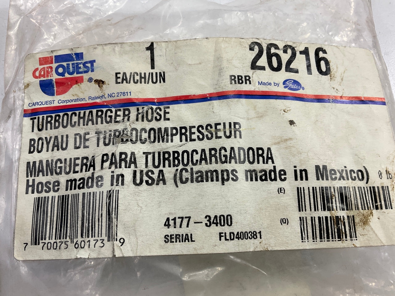 Carquest 26216 Turbocharger To Pipe (Hot Side) Hose Kit