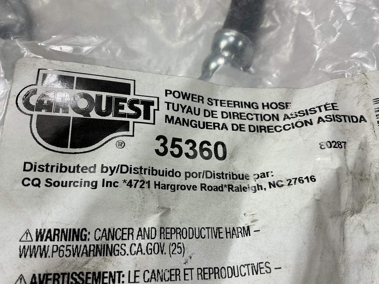 Carquest 35360 Power Steering Pressure Line Hose Assembly