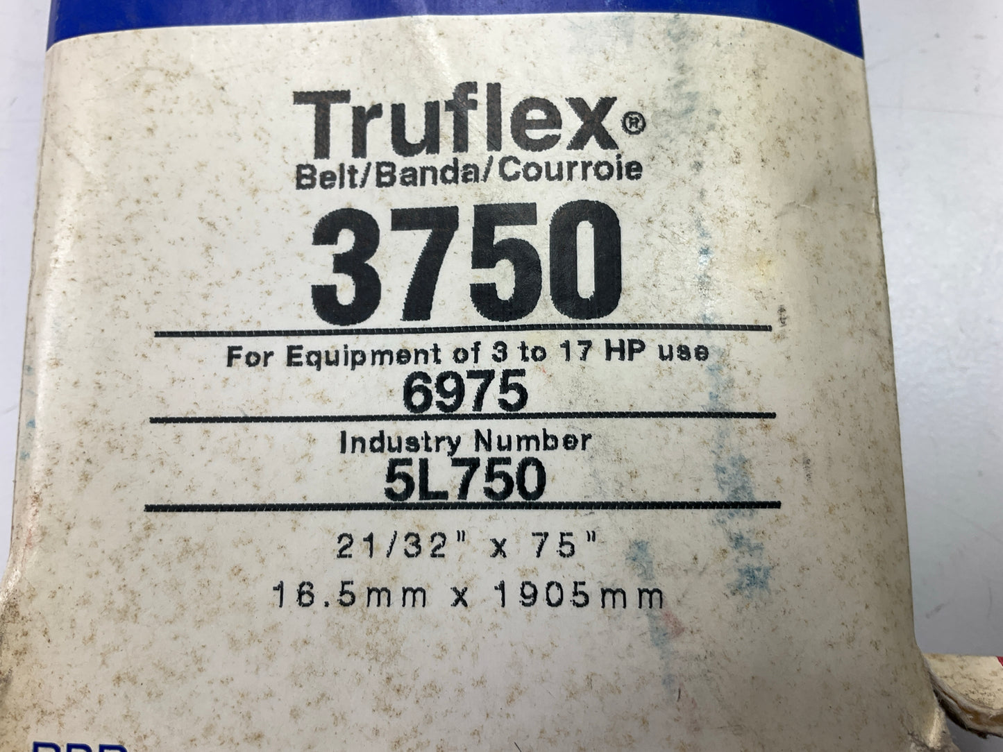 Carquest (By Gates) 3750 Lawn & Garden Power Equipment Drive Belt - 21/32'' X 75''