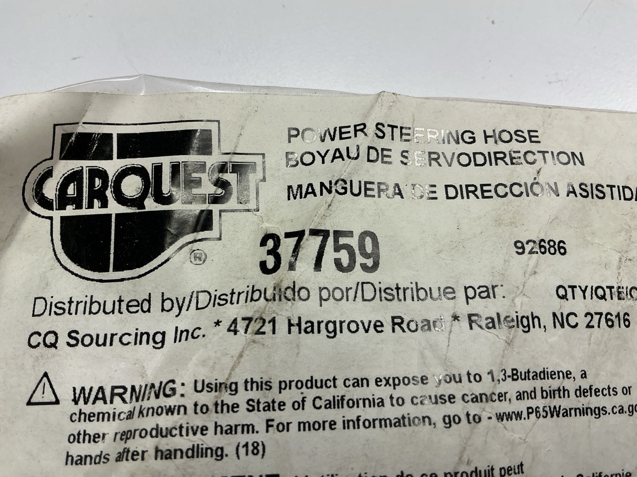 Carquest 37759 Power Steering Return Hose For 2001-2006 Hyundai Elantra