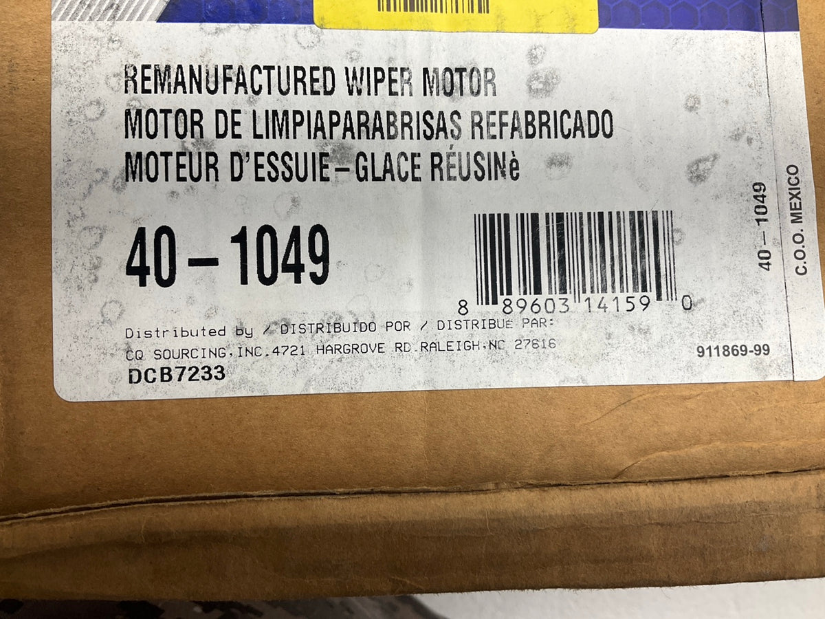 REMAN. Carquest 40-1049 Rear Windshield Wiper Motor