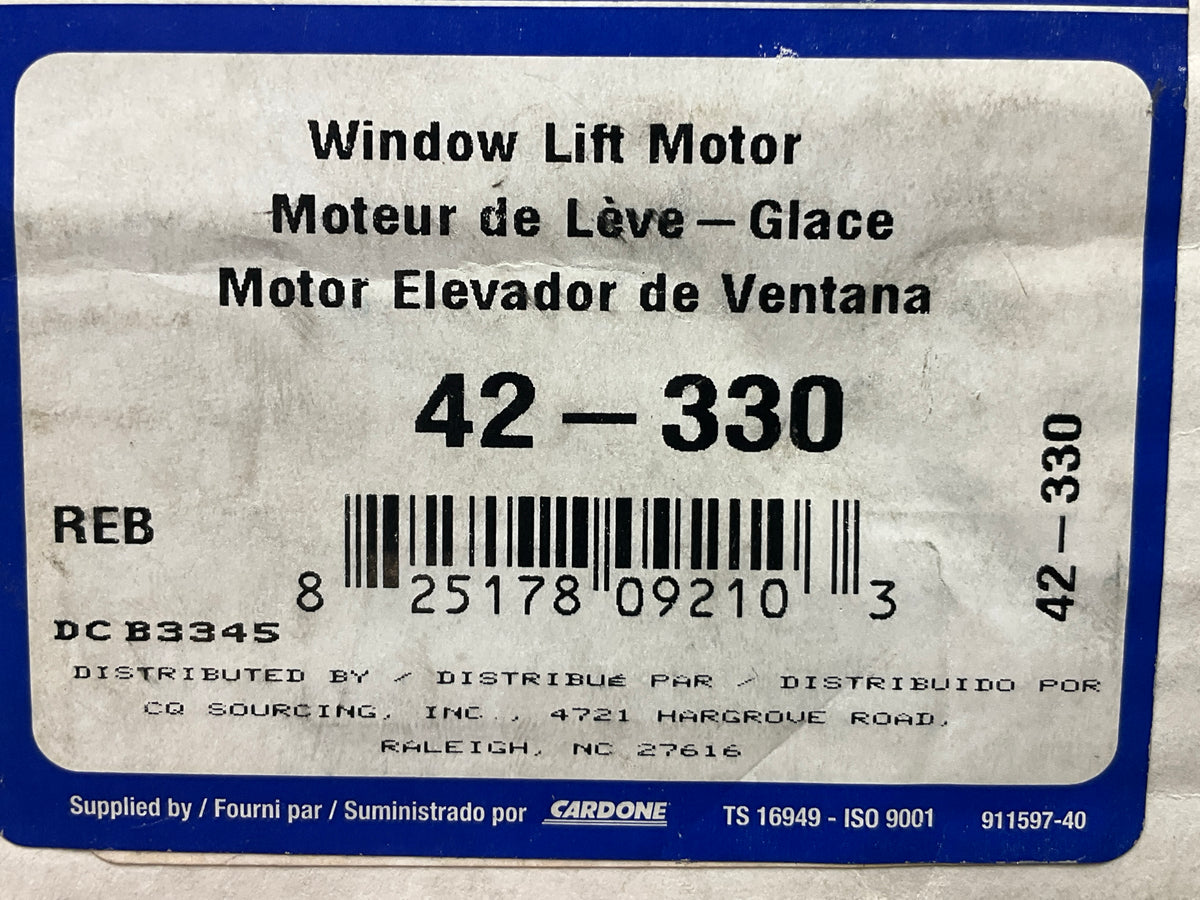 REMAN. Carquest 42-330 Left Power Window Motor For 1994-2002 Ford Mustang