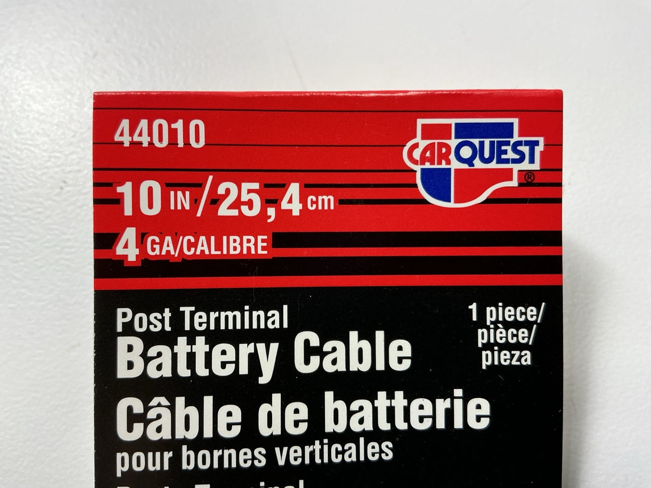 Carquest 44010 Red Top Post Battery Cable, 4 Gauge, 10'' Long