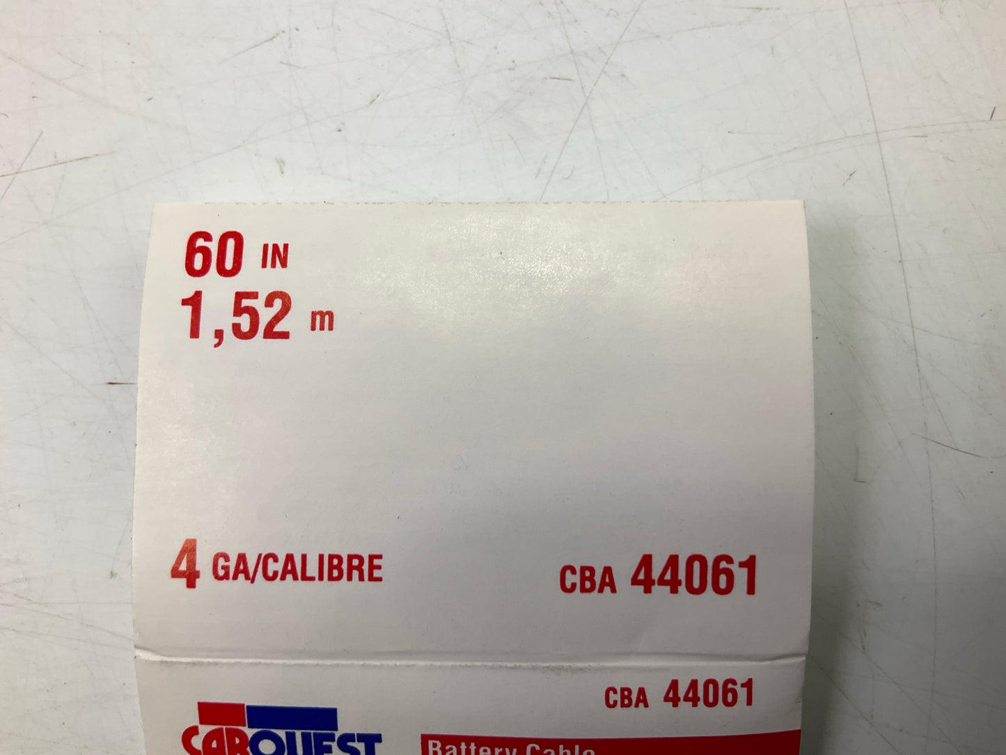 Carquest 44061 Red Top Post Battery Cable, 4 Gauge, 60'' Long
