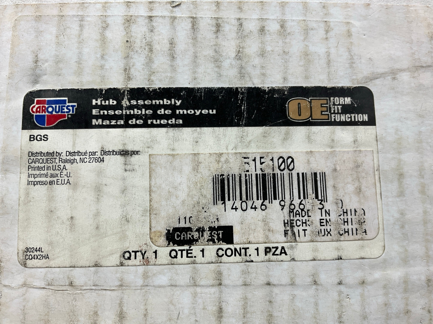 Carquest 515100 Front Wheel Hub Bearing, 8-LUG