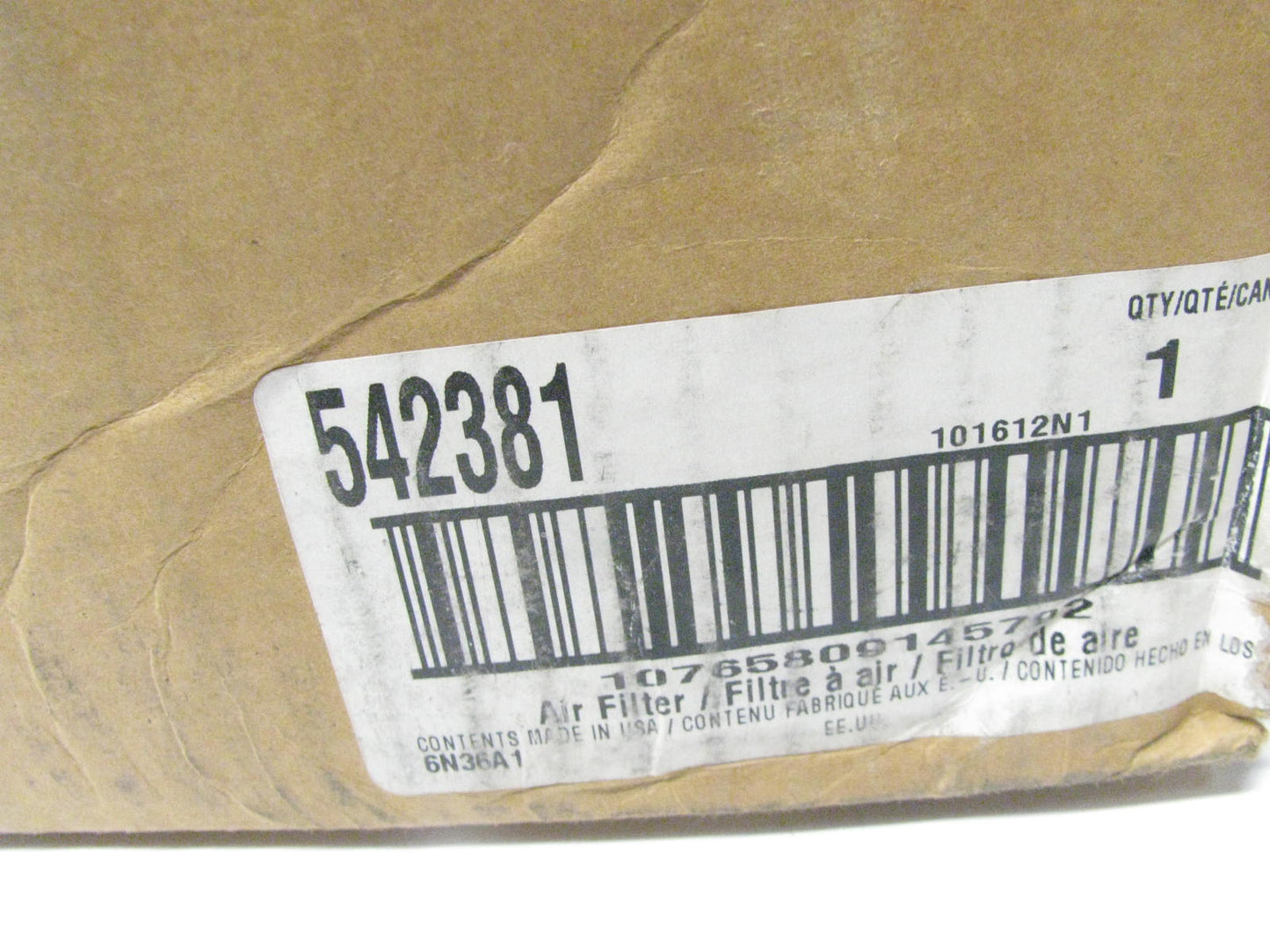 Carquest 542381 Air Filter - For Terex 33-05 33-07 33-08 33-09 33-11 33-60