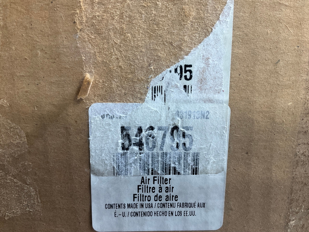 Wix 46795 Air Filter In Carquest Box - Replaces AF4750, AF2086, 6795, PA2490