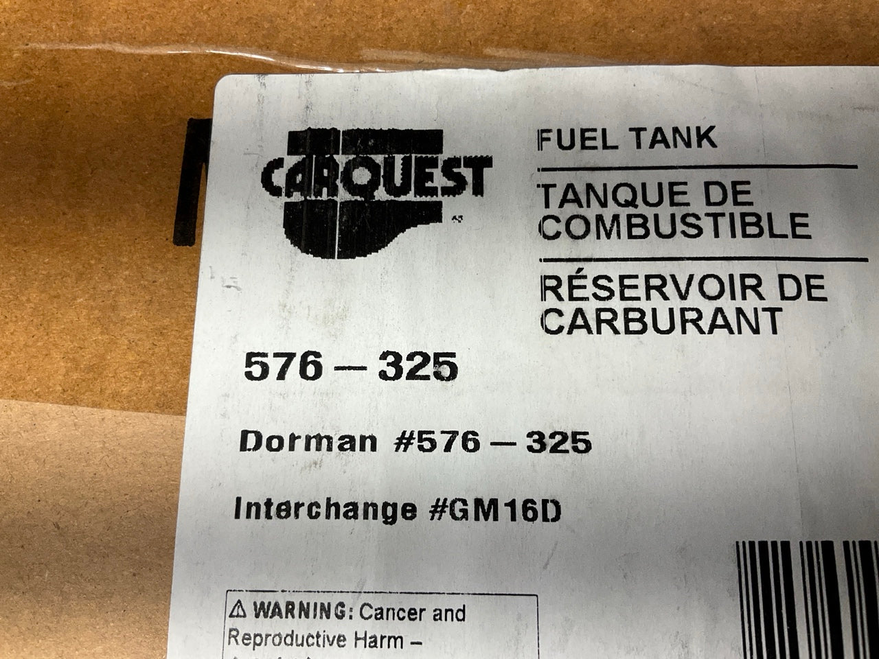 Carquest 576-325 Fuel Gas Tank - 18.5 Gallon Tank - 1997-2002 Chevy S10, Sonoma
