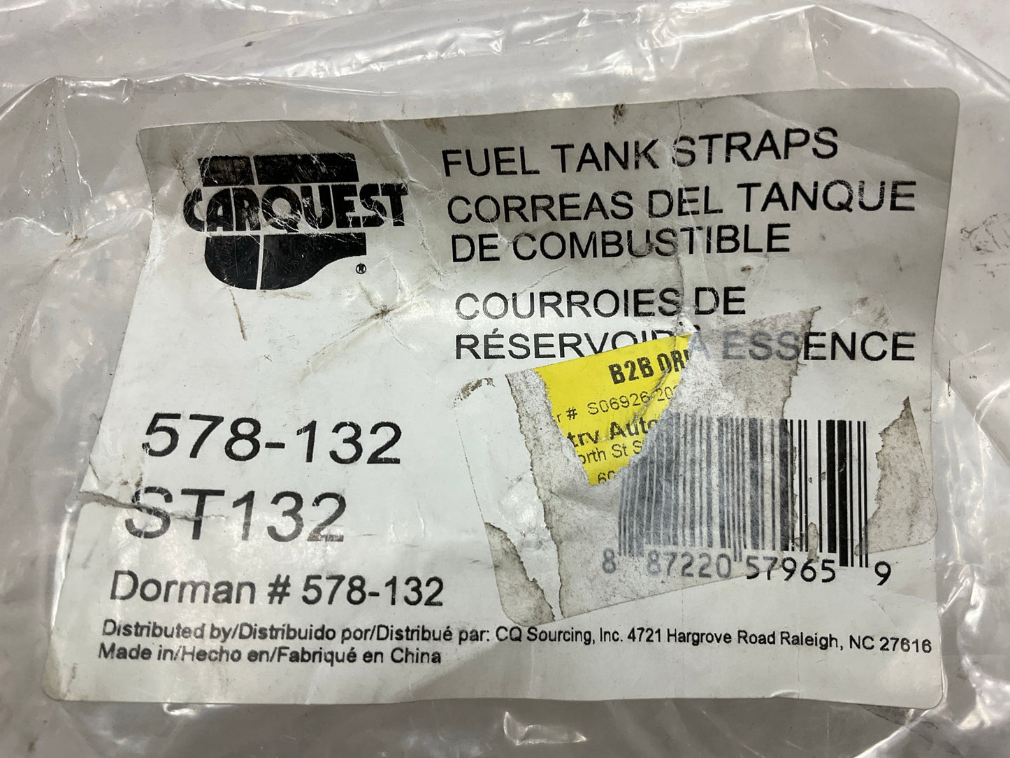 Carquest 578-132 Fuel Gas Tank Straps