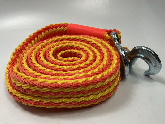 Carquest Heavy-duty, High-strength Towing 14 Feet Tow Rope With Hooks, 6000 Lbs