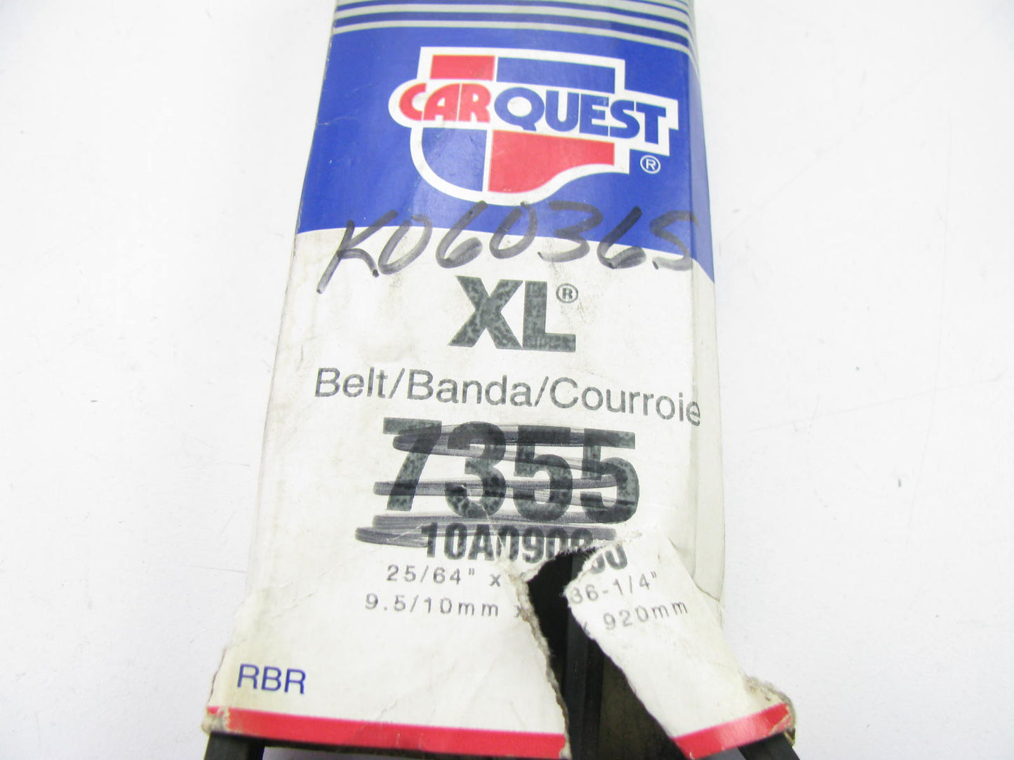 Carquest 7355 Accessory Drive Belt - 0.44'' X 36.18'' - 36 Degree